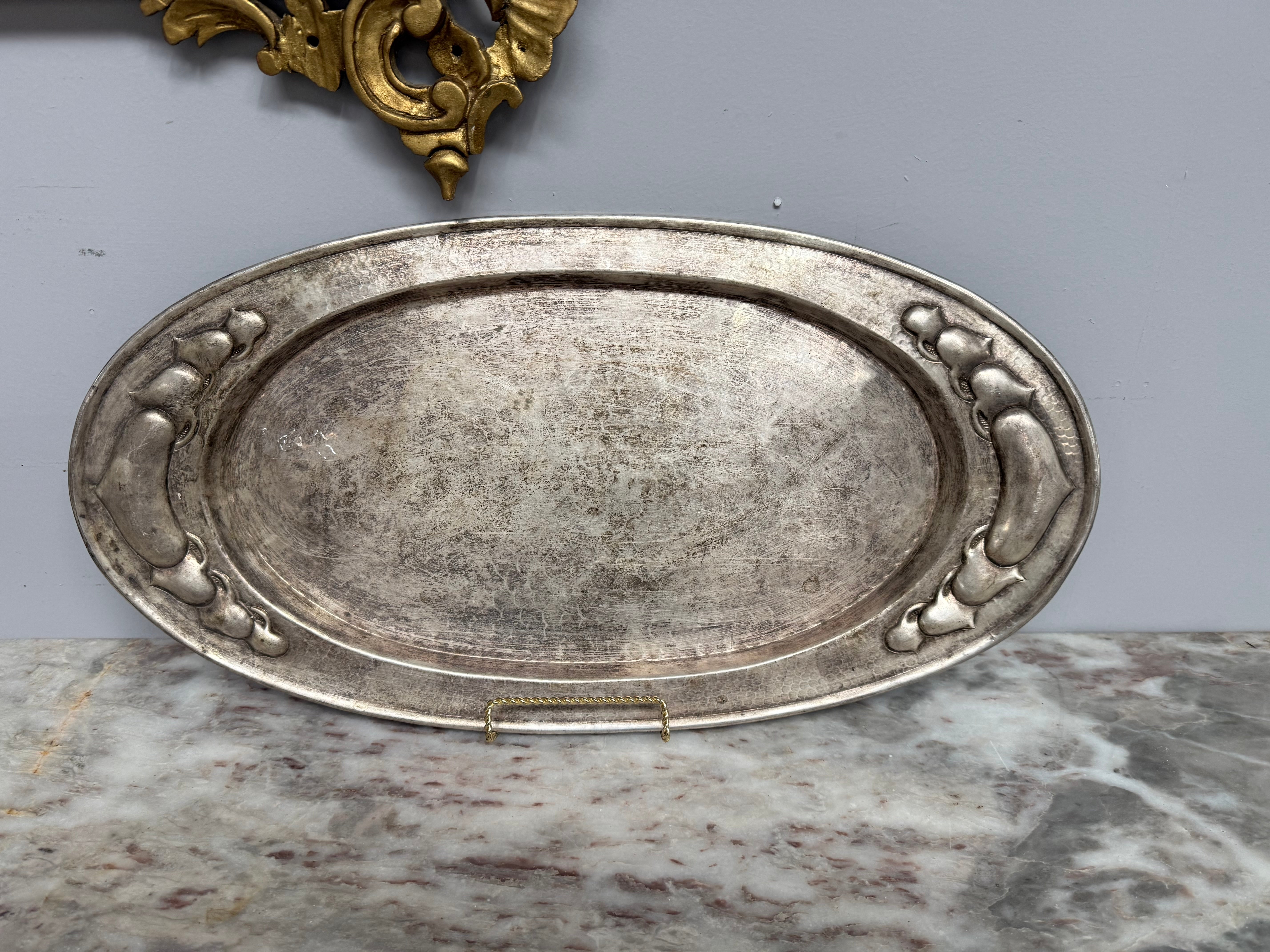 Large Antique English "Beldray" Arts & Crafts/Nouveau Silver Plated Tray | Antique & Vintage | Moonee Ponds Antiques | Australia Wide Delivery