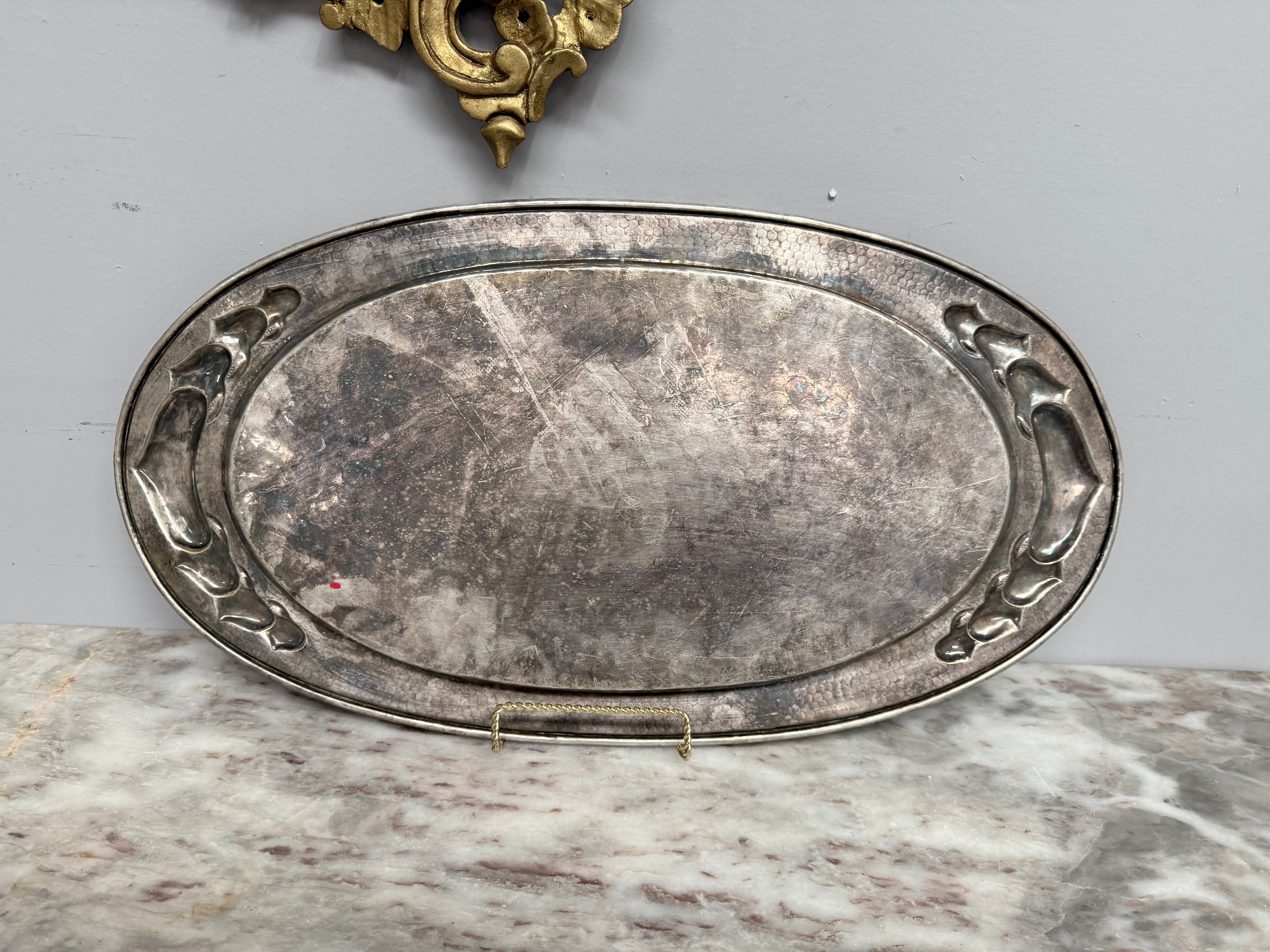 Large Antique English "Beldray" Arts & Crafts/Nouveau Silver Plated Tray | Antique & Vintage | Moonee Ponds Antiques | Australia Wide Delivery