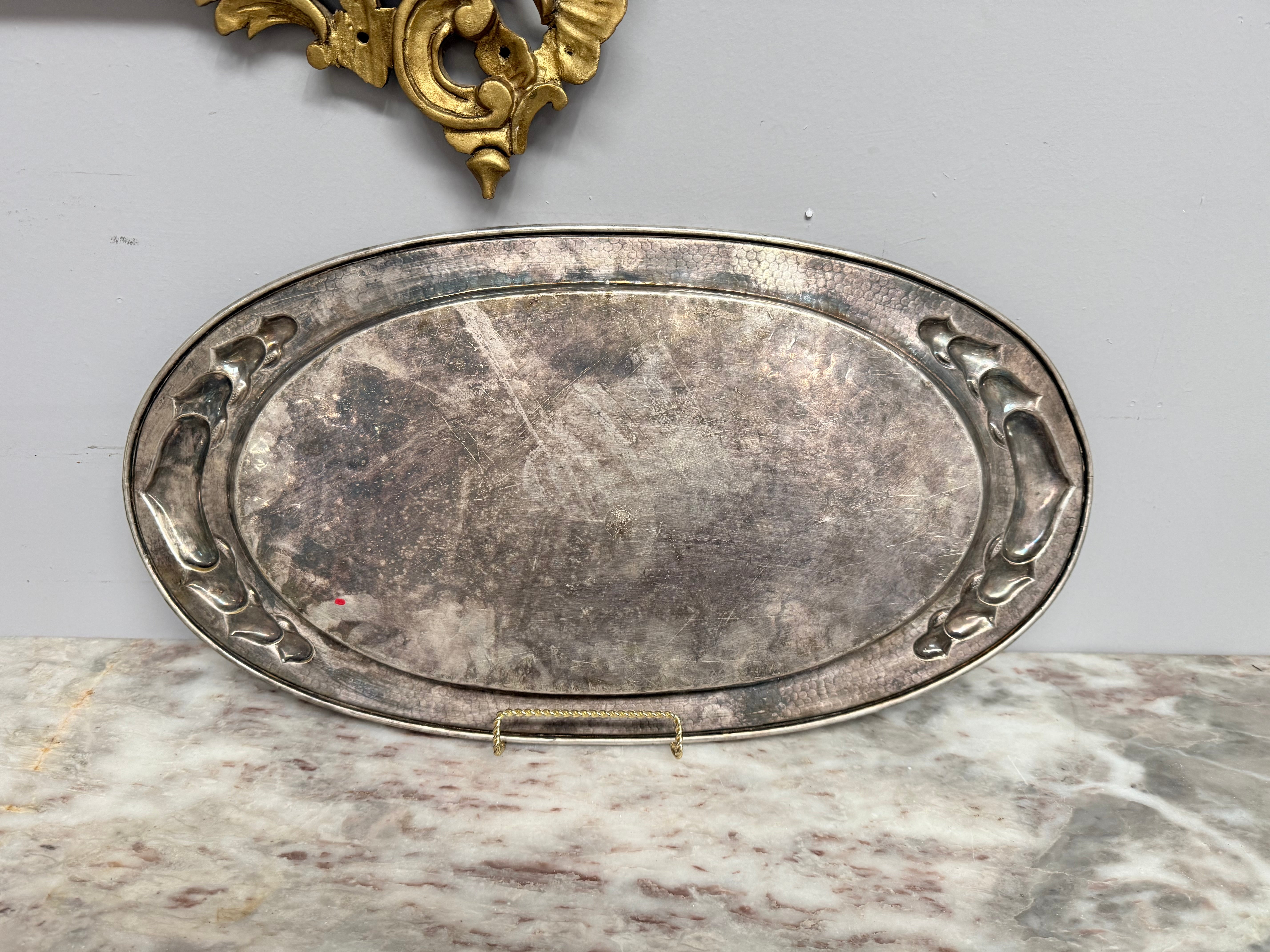 Large Antique English "Beldray" Arts & Crafts/Nouveau Silver Plated Tray | Antique & Vintage | Moonee Ponds Antiques | Australia Wide Delivery