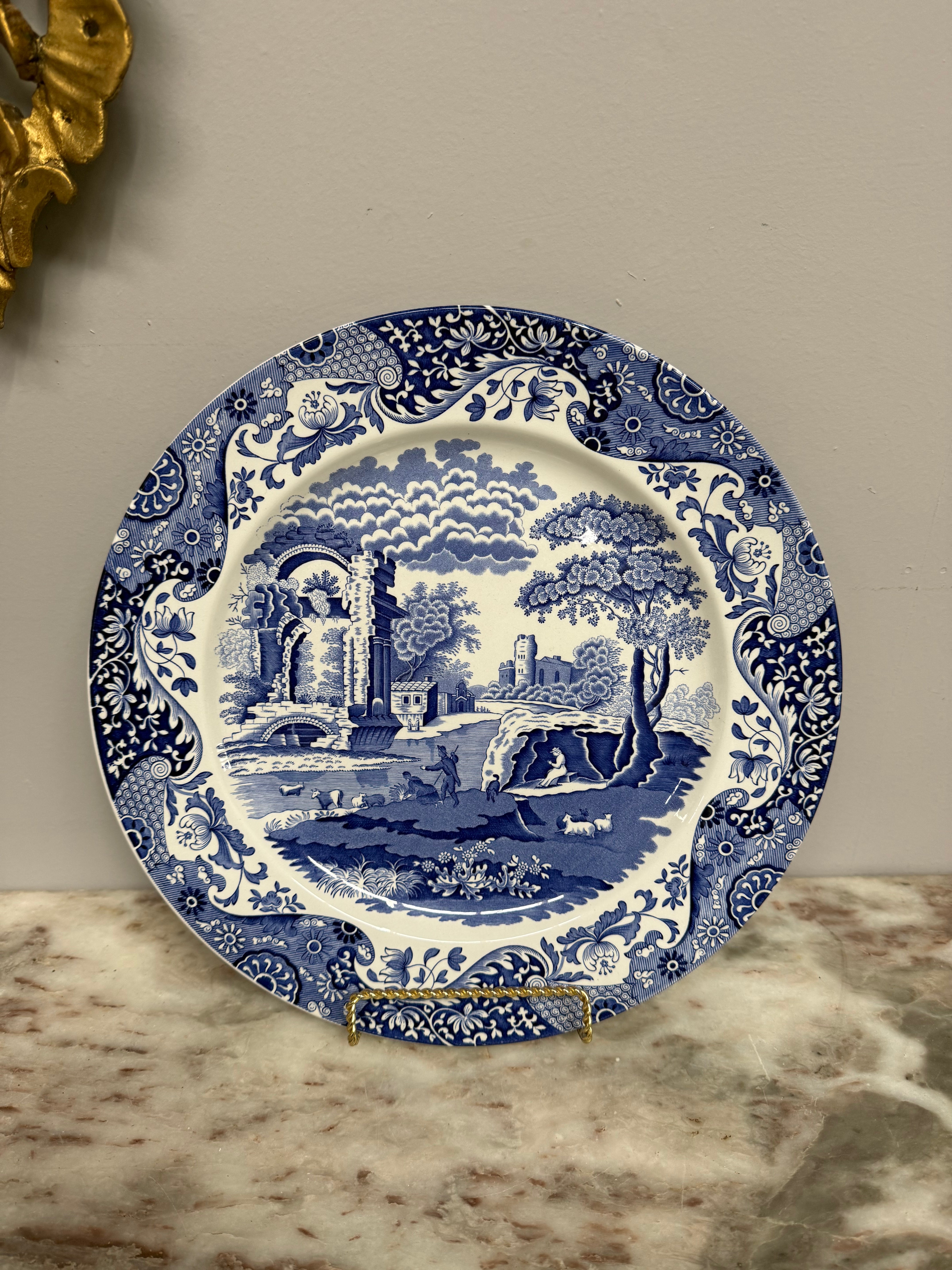 Vintage Spode Italian Scene Large Charger Plate | Antique & Vintage | Moonee Ponds Antiques | Australia Wide Delivery