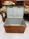 Charming Rustic Antique Victorian Metal Deed Box Faux Oak Finish | Antique & Vintage | Moonee Ponds Antiques | Australia Wide Delivery
