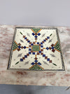 Vintage Moroccon Tile Tray With Silver Trim | Antique & Vintage | Moonee Ponds Antiques | Australia Wide Delivery