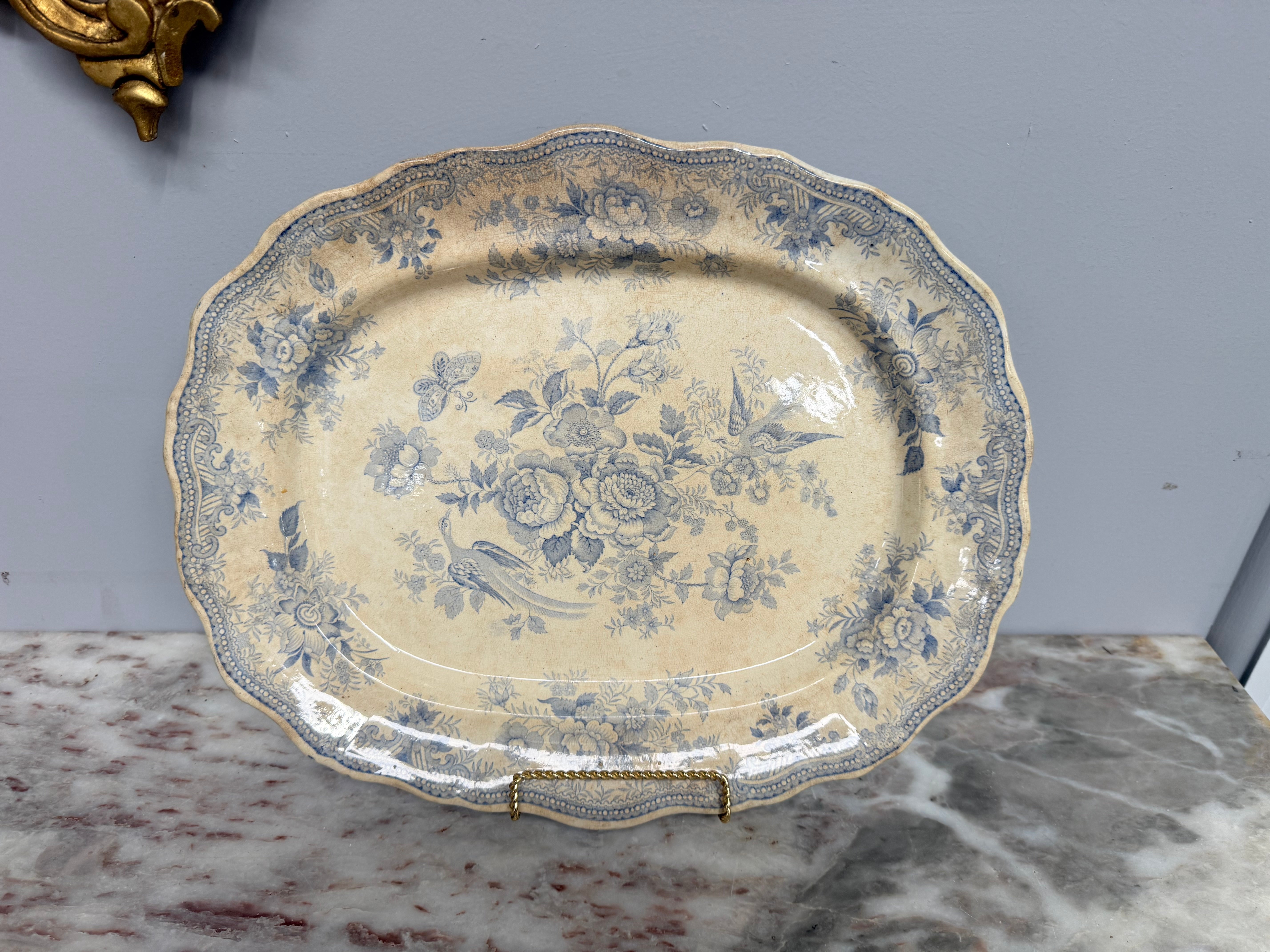 Victorian Asiatic Pheasant Meat Plate | Antique & Vintage | Moonee Ponds Antiques | Australia Wide Delivery