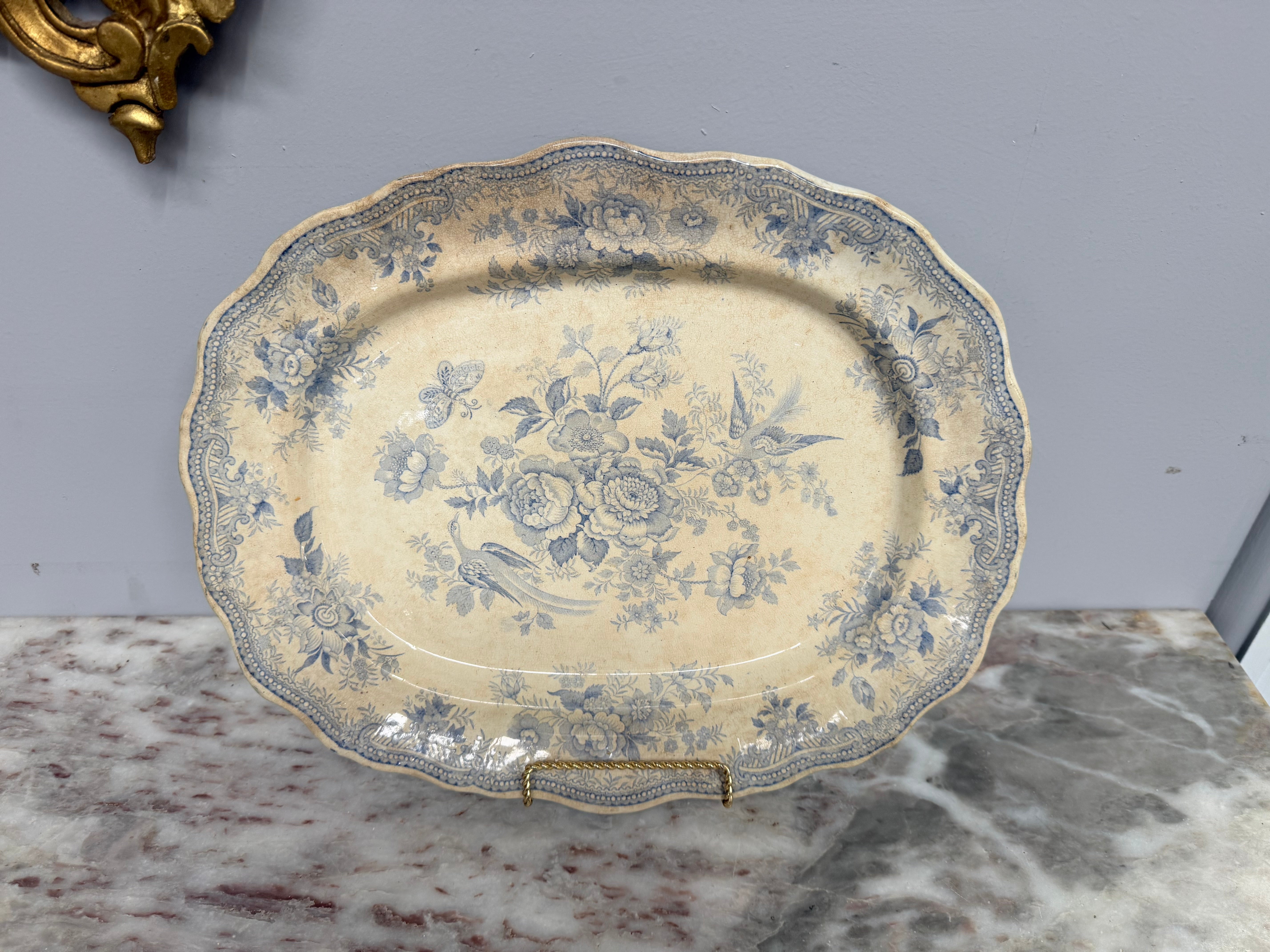Victorian Asiatic Pheasant Meat Plate | Antique & Vintage | Moonee Ponds Antiques | Australia Wide Delivery