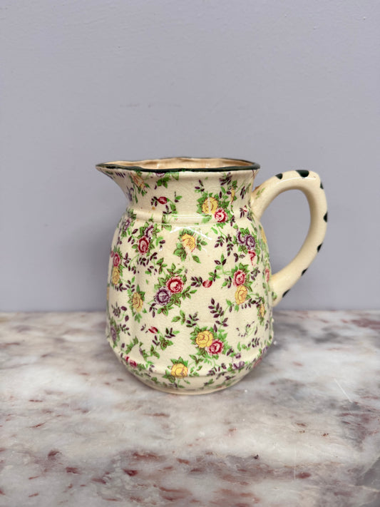 Vintage Japanese Floral Decorated Jug