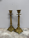 Antique Pair French Rococo/Baroque Style 19th Century Brass Candlesticks | Antique & Vintage | Moonee Ponds Antiques | Australia Wide Delivery