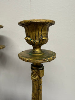 Antique Pair French Rococo/Baroque Style 19th Century Brass Candlesticks | Antique & Vintage | Moonee Ponds Antiques | Australia Wide Delivery