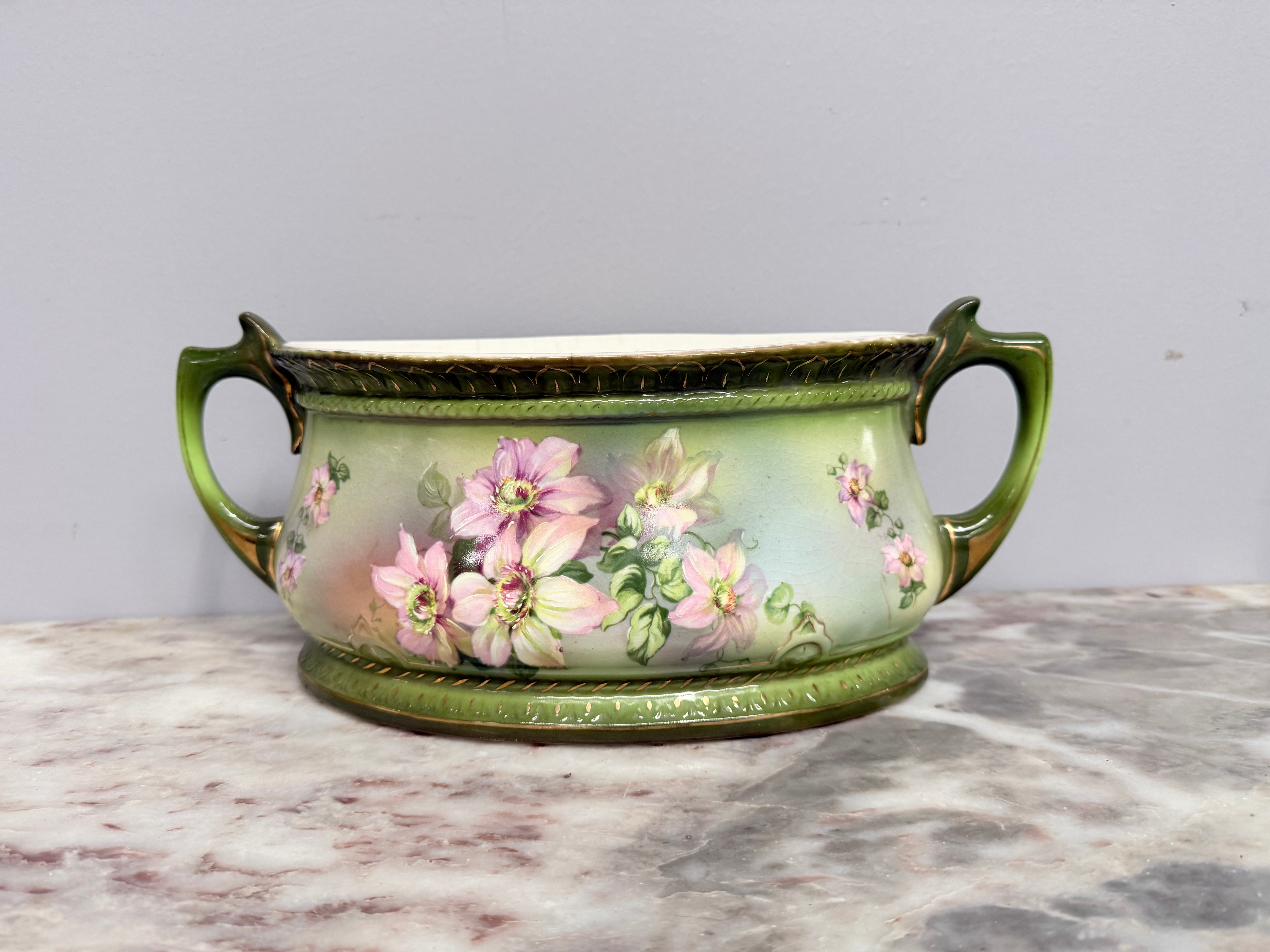 Edwardian 2 Handled Flower Planter Pot / Jardiniere | Antique & Vintage | Moonee Ponds Antiques | Australia Wide Delivery