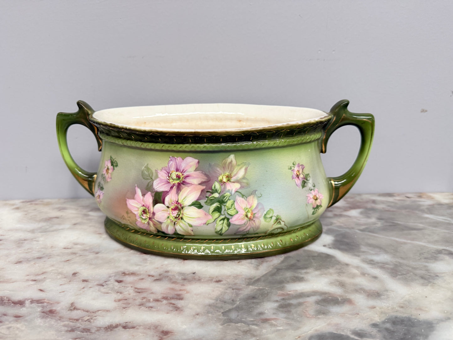 Edwardian 2 Handled Flower Planter Pot / Jardiniere