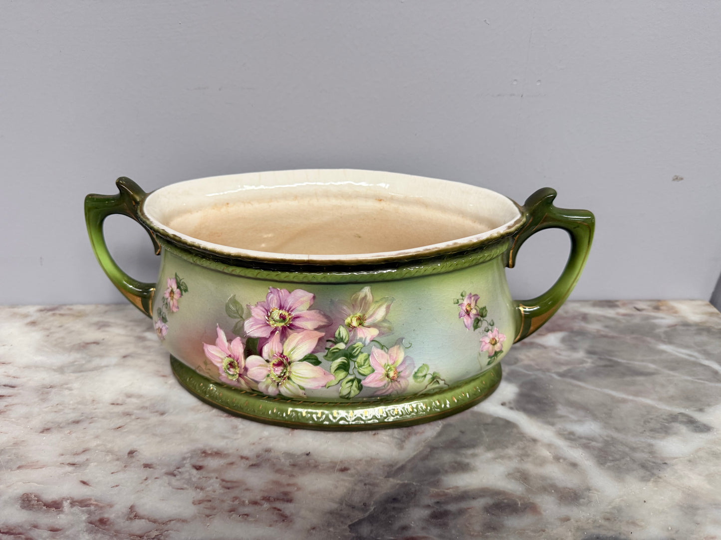 Edwardian 2 Handled Flower Planter Pot / Jardiniere