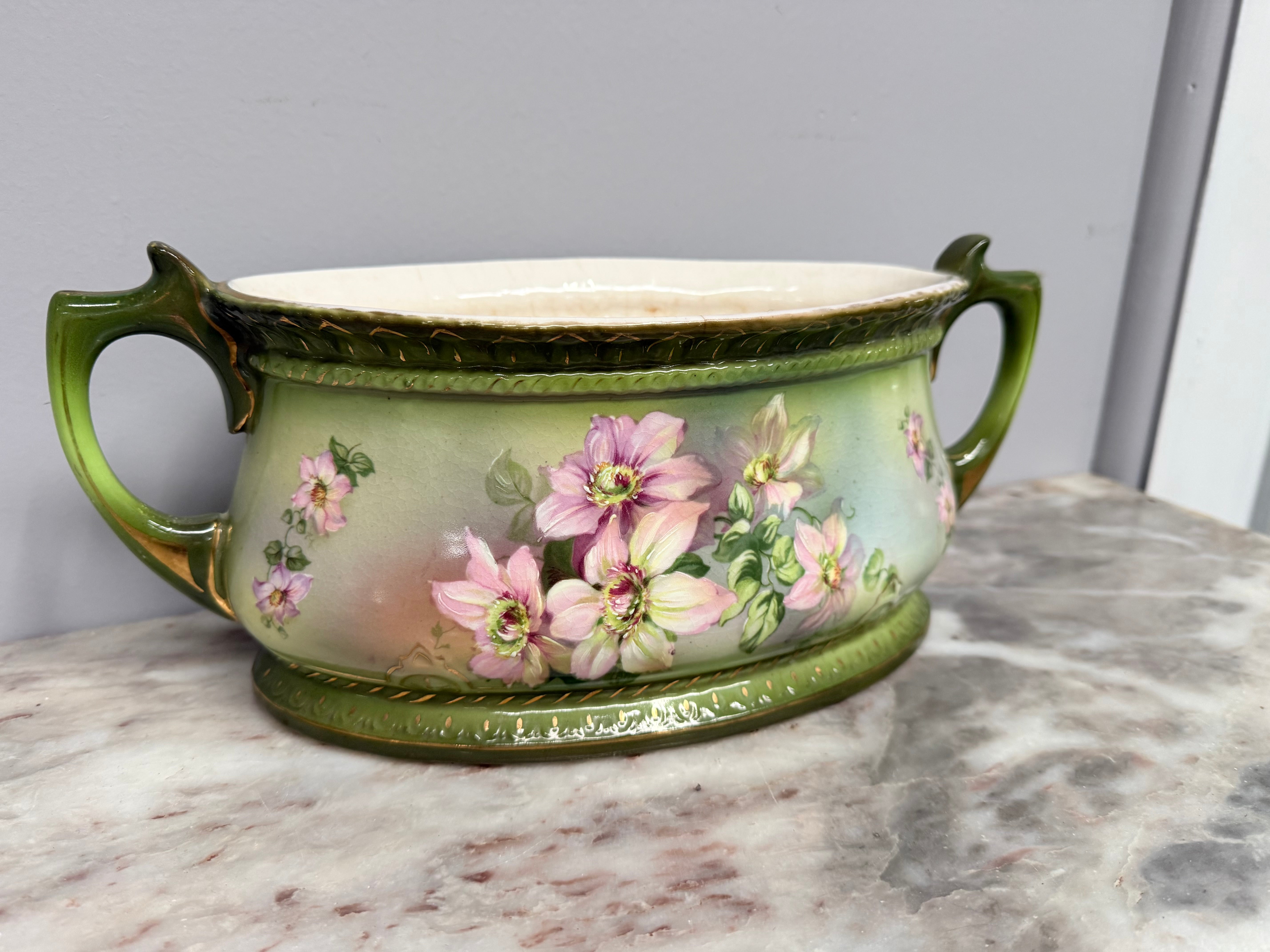 Edwardian 2 Handled Flower Planter Pot / Jardiniere | Antique & Vintage | Moonee Ponds Antiques | Australia Wide Delivery