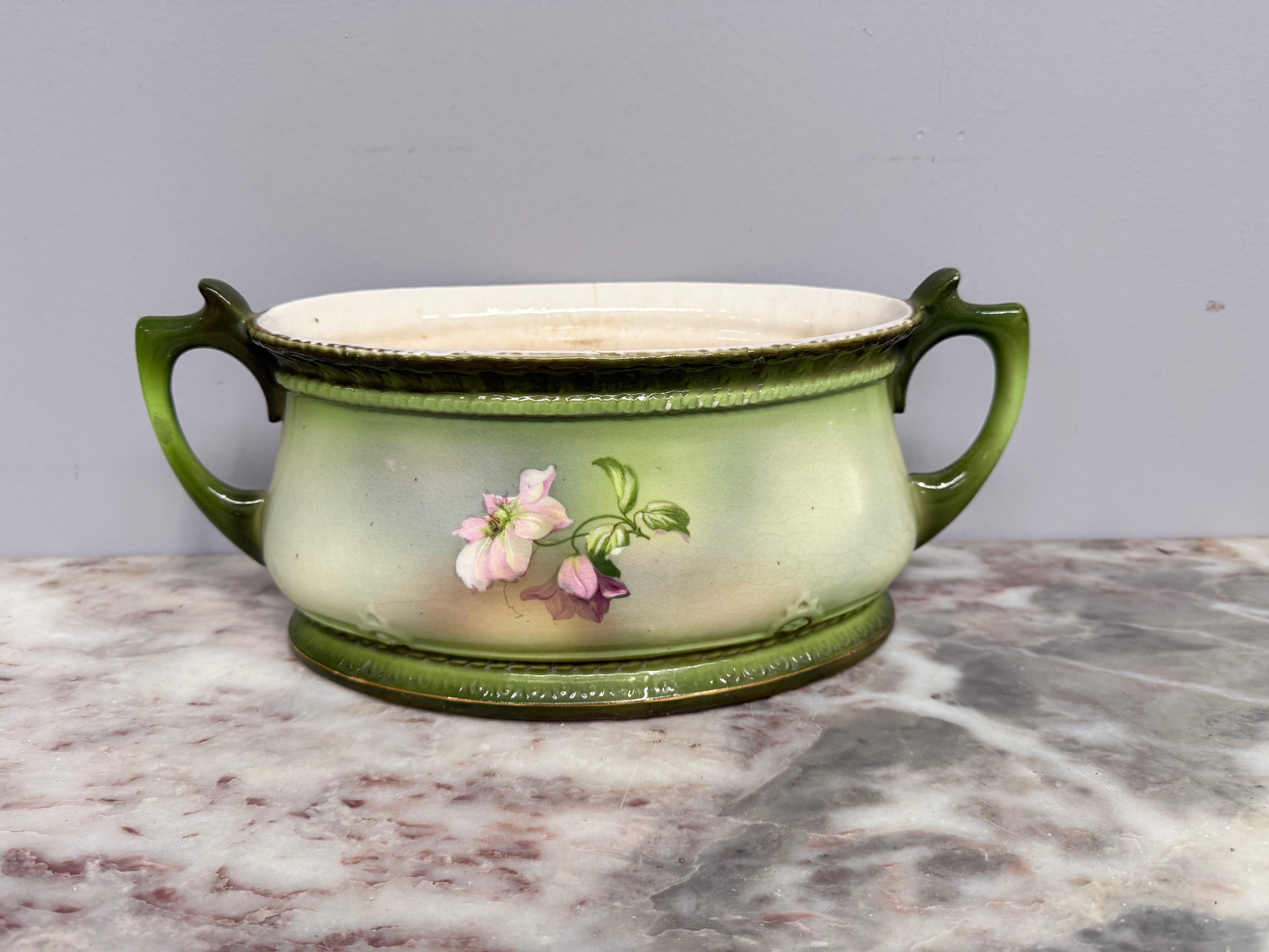 Edwardian 2 Handled Flower Planter Pot / Jardiniere