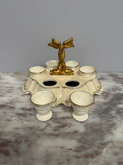 Rare Vintage "Crown Devon" Fielding's Lustre Ware Set 6 Egg Cruet | Antique & Vintage | Moonee Ponds Antiques | Australia Wide Delivery