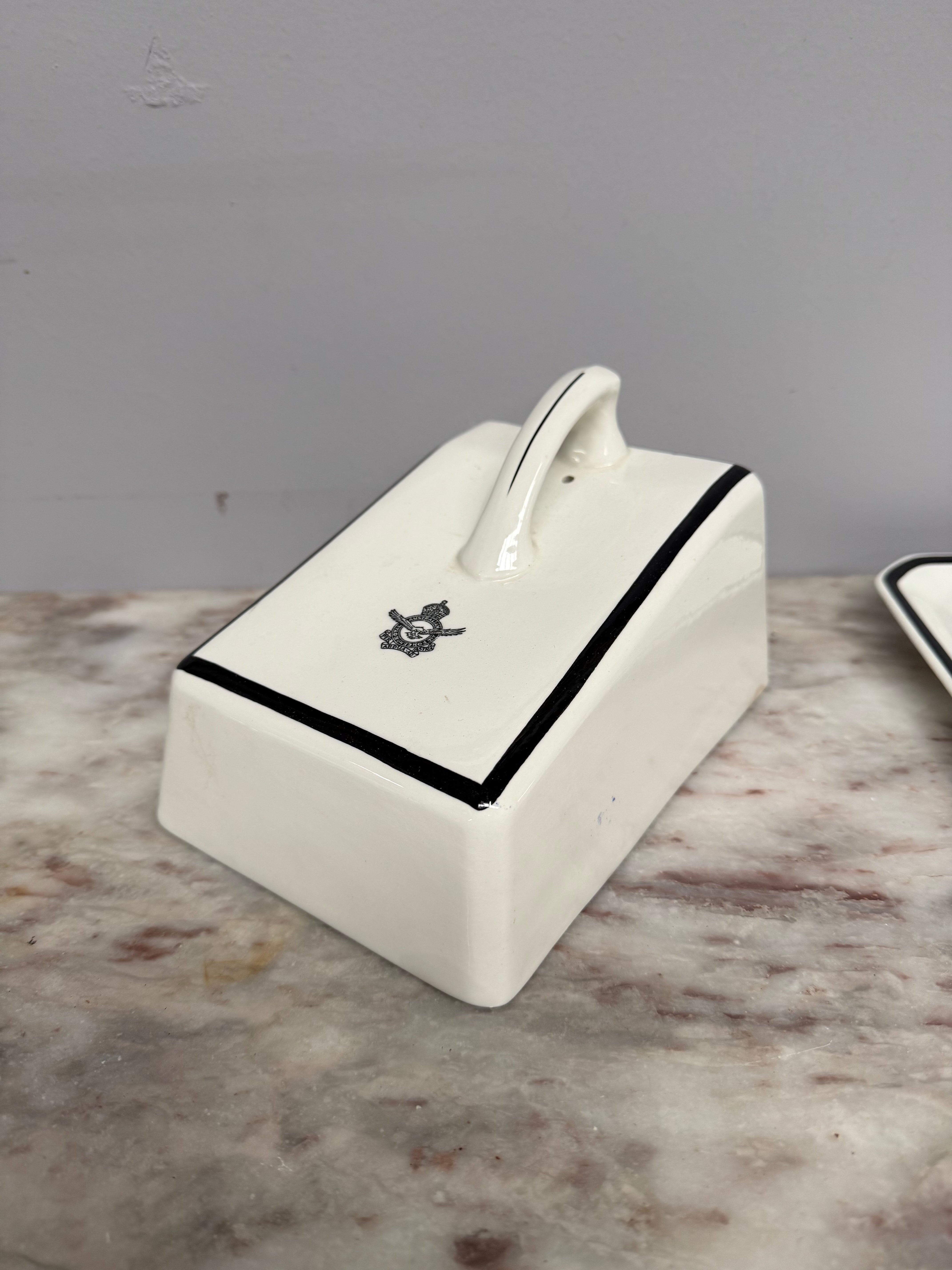 Vintage Royal Australian Air Force Cheese Dish & Cover | Antique & Vintage | Moonee Ponds Antiques | Australia Wide Delivery