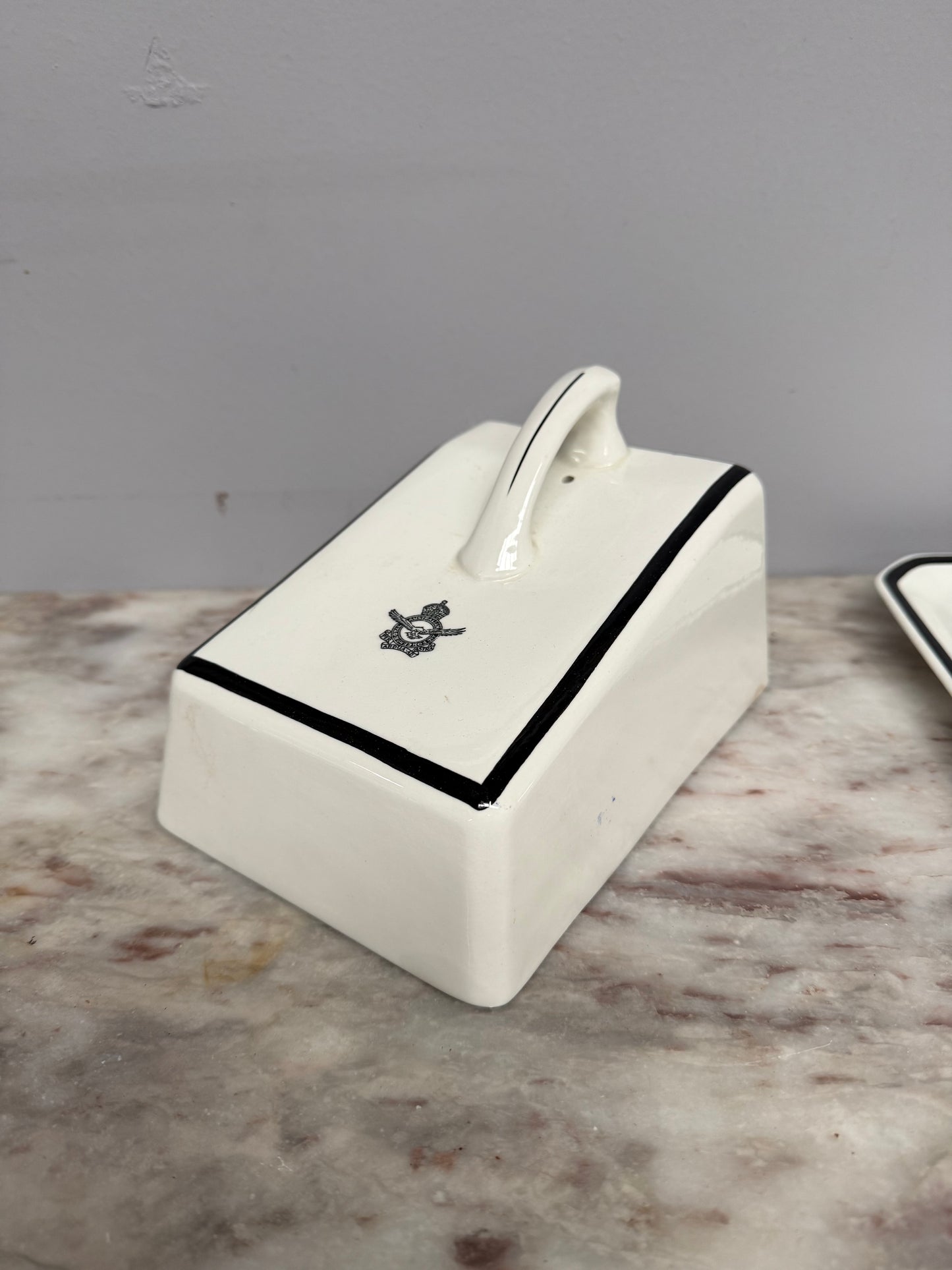 Vintage Royal Australian Air Force Cheese Dish & Cover
