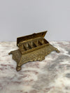 Vintage French Ornate Brass Stamp Box/Desk Organiser | Antique & Vintage | Moonee Ponds Antiques | Australia Wide Delivery
