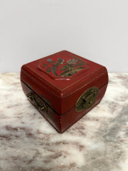 Vintage Chinese Red Lacquer Painters Trinket Box | Antique & Vintage | Moonee Ponds Antiques | Australia Wide Delivery