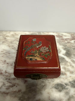 Vintage Chinese Red Lacquer Painters Trinket Box | Antique & Vintage | Moonee Ponds Antiques | Australia Wide Delivery