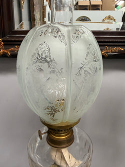 Pair of French Parisian Empire Style Oil Lamps Brass & Onyx Moonee Ponds Antiques