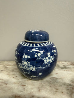 Vintage Blue & White Prunes Ginger Jar Moonee Ponds Antiques