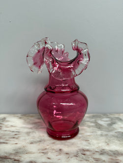 Vintage Cranberry Glass Vase Moonee Ponds Antiques