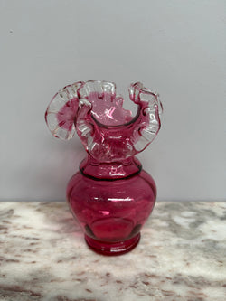Vintage Cranberry Glass Vase Moonee Ponds Antiques