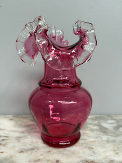 Vintage Cranberry Glass Vase Moonee Ponds Antiques