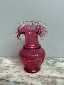 Vintage Cranberry Glass Vase Moonee Ponds Antiques
