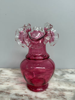 Vintage Cranberry Glass Vase Moonee Ponds Antiques