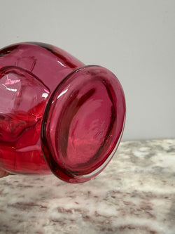 Vintage Cranberry Glass Vase Moonee Ponds Antiques