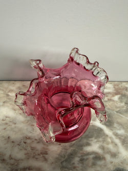 Vintage Cranberry Glass Vase Moonee Ponds Antiques