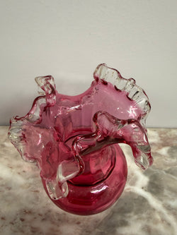 Vintage Cranberry Glass Vase Moonee Ponds Antiques