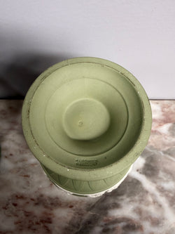 Pair Wedgwood Sage Green Vases Moonee Ponds Antiques