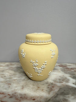 Rare Wedgwood Primrose Yellow Jasperware Ginger Jar Moonee Ponds Antiques