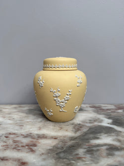 Rare Wedgwood Primrose Yellow Jasperware Ginger Jar Moonee Ponds Antiques