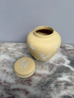 Rare Wedgwood Primrose Yellow Jasperware Ginger Jar Moonee Ponds Antiques
