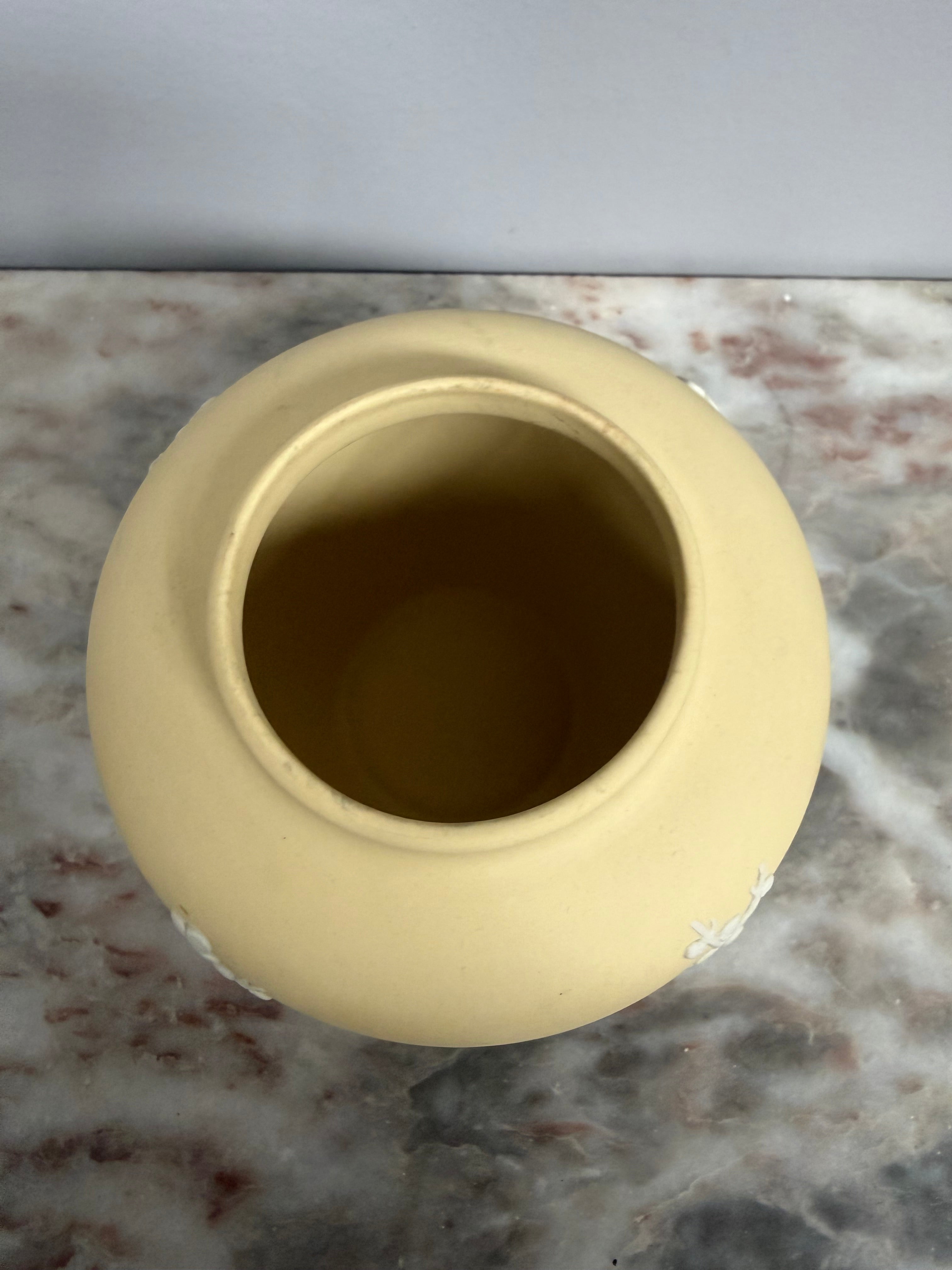 Rare Wedgwood Primrose Yellow Jasperware Ginger Jar | Antique & Vintage | Moonee Ponds Antiques | Australia Wide Delivery