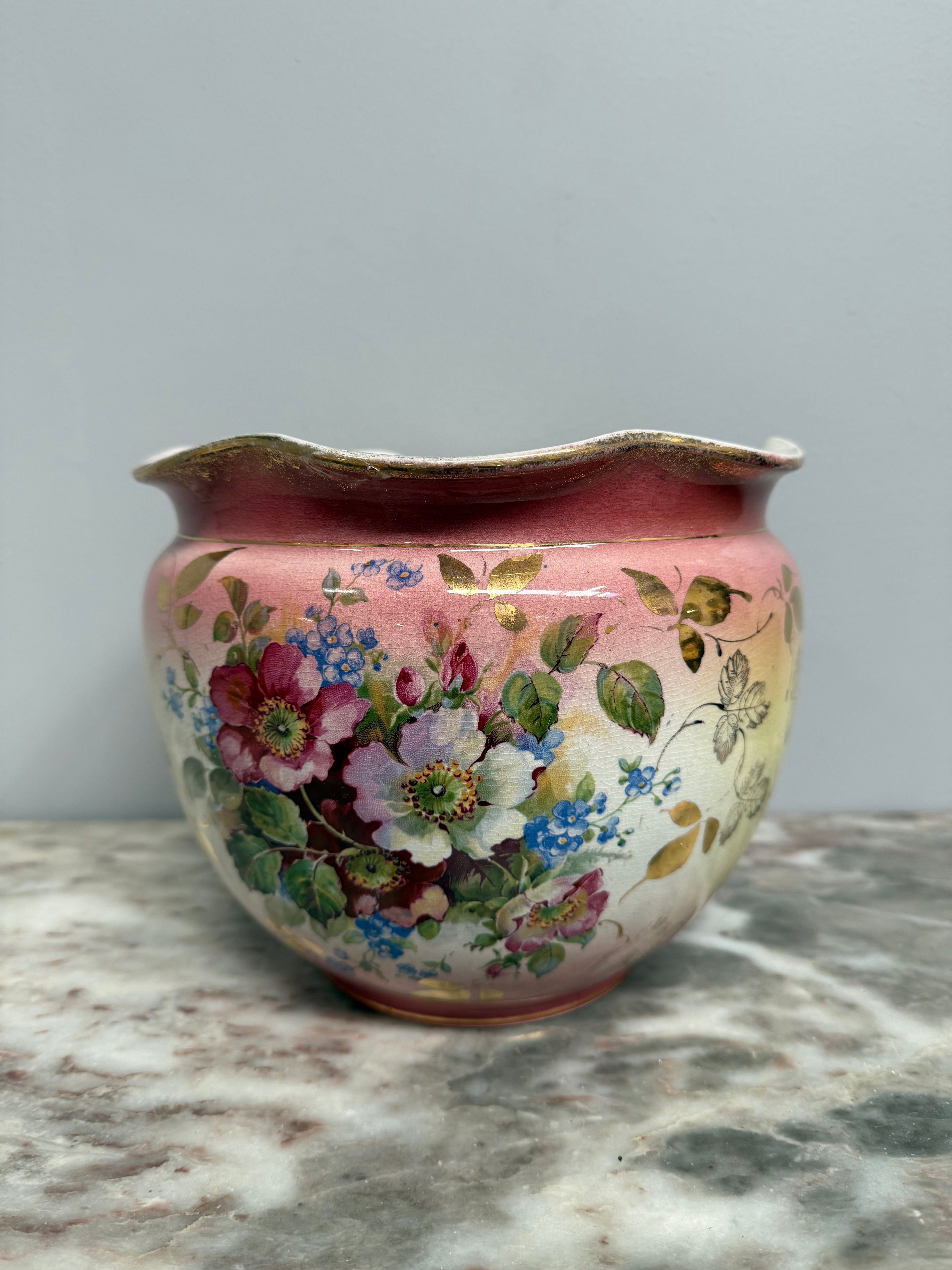 English Floral Jardiniere. " As Is " | Antique & Vintage | Moonee Ponds Antiques | Australia Wide Delivery