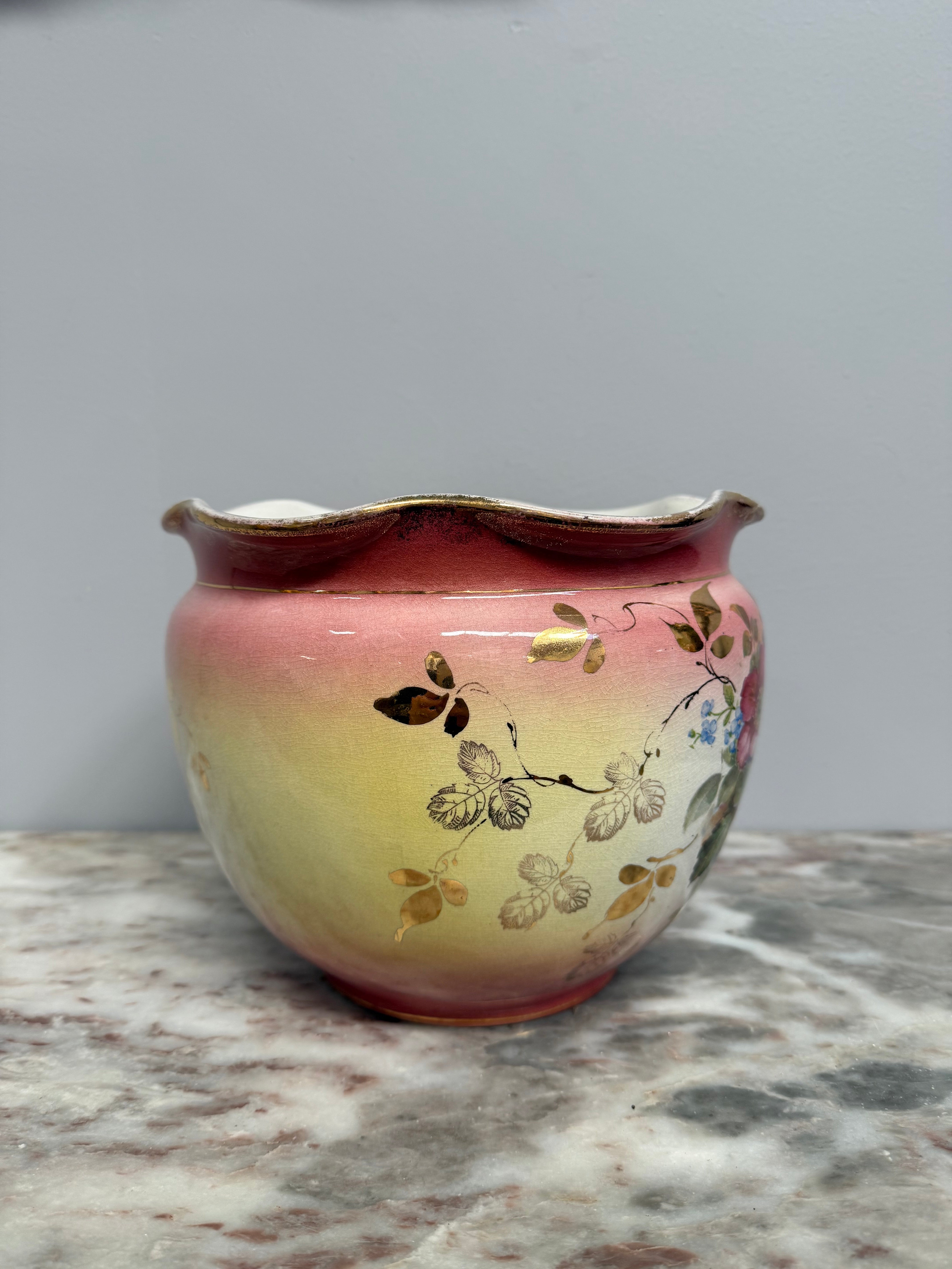 English Floral Jardiniere. " As Is " | Antique & Vintage | Moonee Ponds Antiques | Australia Wide Delivery