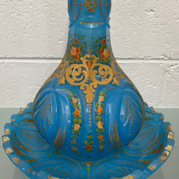 Victorian Hand Gilded & Beveled Opaline Glass