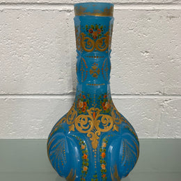 Victorian Hand Gilded & Beveled Opaline Glass