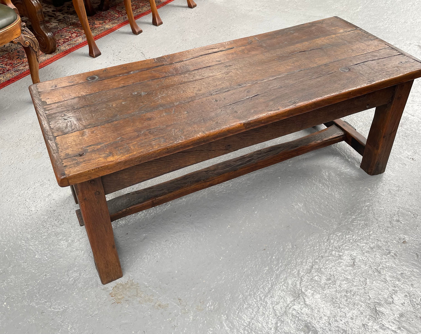 Rustic Narrow Reclaimed French Oak Coffee Table