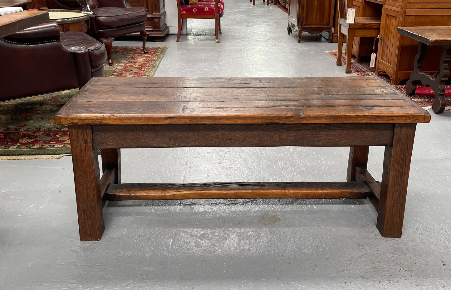 Rustic Narrow Reclaimed French Oak Coffee Table