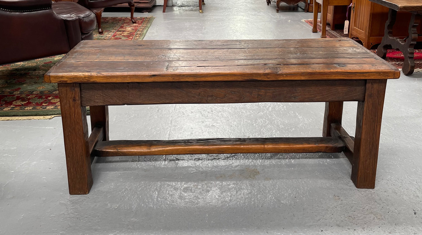 Rustic Narrow Reclaimed French Oak Coffee Table