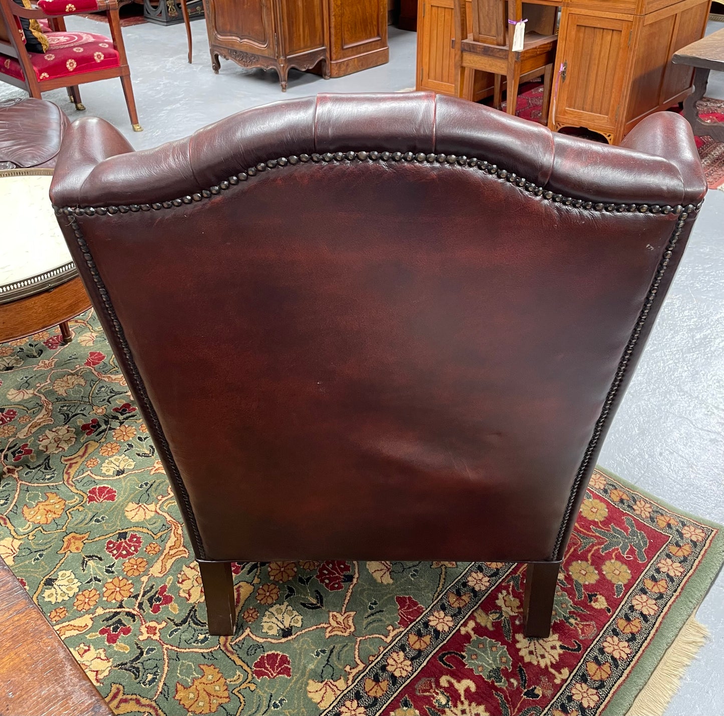 Leather Moran Button Back & Wing Back Armchair