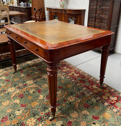 Victorian Mahogany Faux Partner Desk | Antique & Vintage | Moonee Ponds Antiques | Australia Wide Delivery