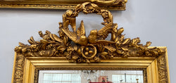 Compact Late 19th Century French Gilt Framed Wall Mirror Featuring Carved Birds | Antique & Vintage | Moonee Ponds Antiques | Australia Wide Delivery