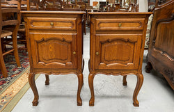 Lovely French Provincial Oak Bedside Cabinets | Antique & Vintage | Moonee Ponds Antiques | Australia Wide Delivery