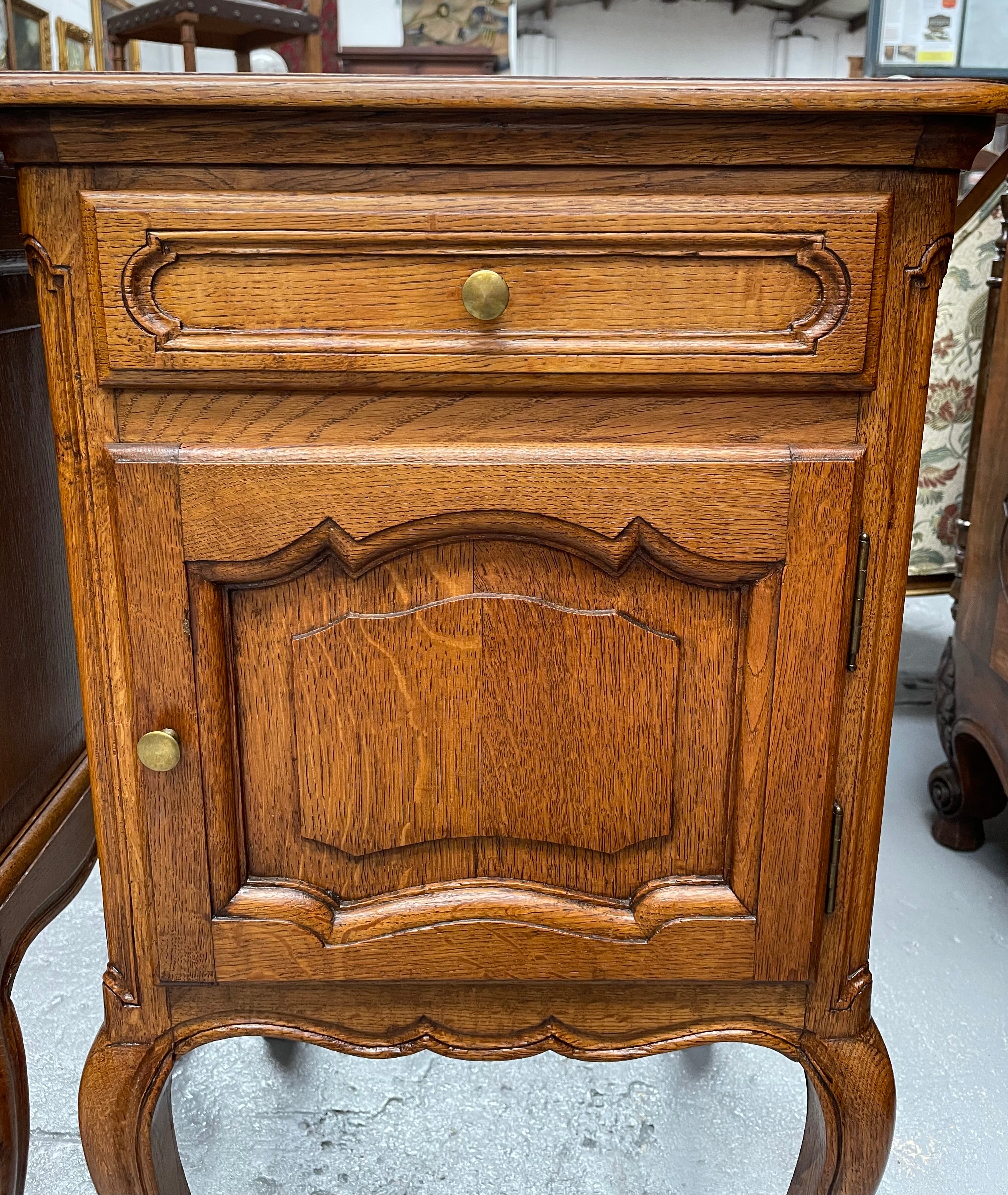 Lovely French Provincial Oak Bedside Cabinets | Antique & Vintage | Moonee Ponds Antiques | Australia Wide Delivery