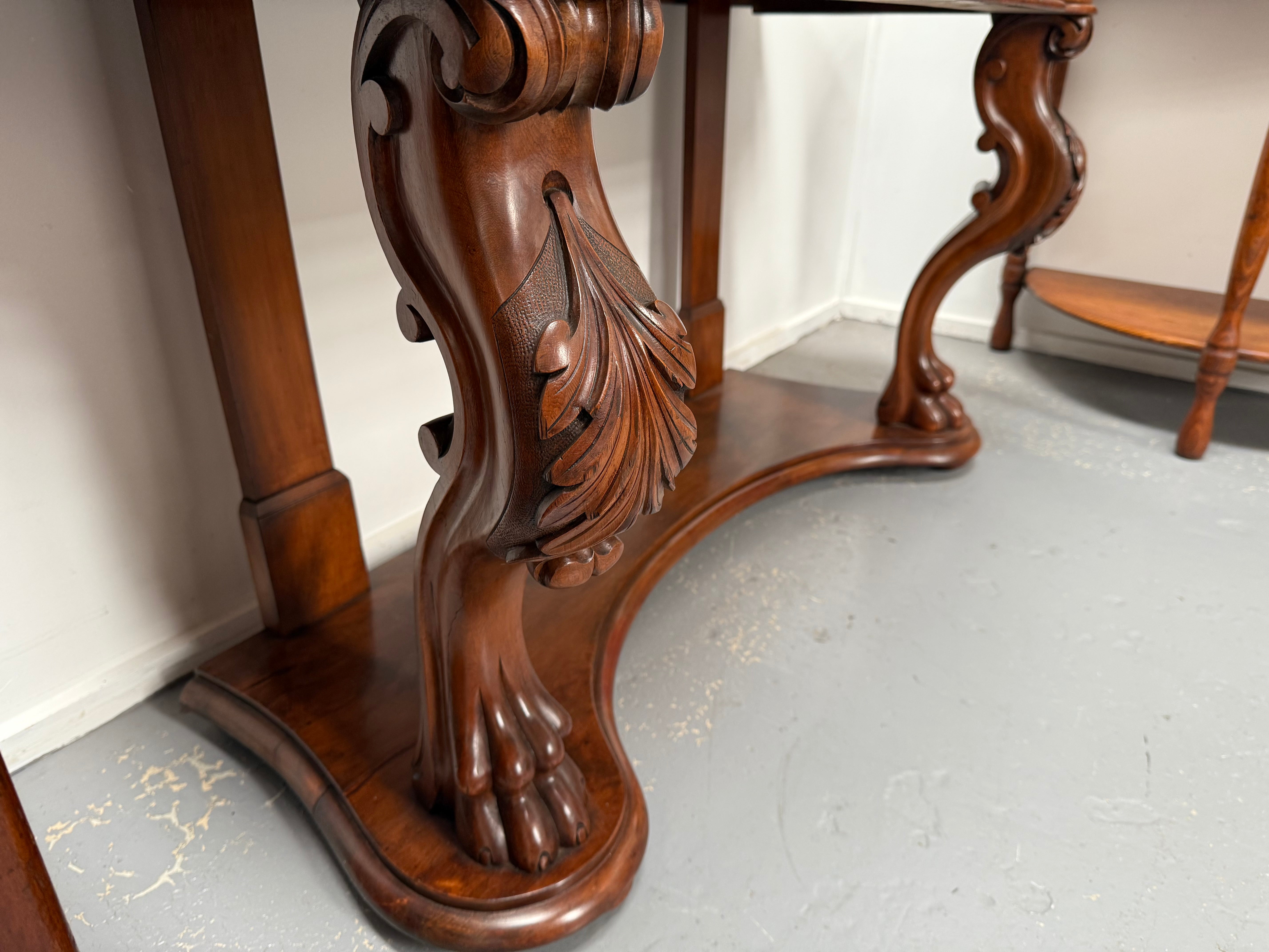 Victorian Mahogany Side Table With Carved Front Legs | Antique & Vintage | Moonee Ponds Antiques | Australia Wide Delivery